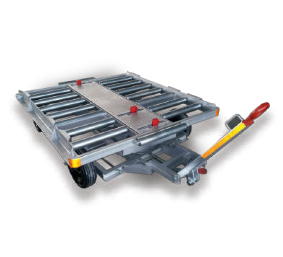 Dollies for unit load device (ULD) and cargo pallets are standard sized flatbed trolley or platform, with many wheels, roller bars or ball bearings protruding above the top surface for easy loading and unloading of ULD and cargo pallets respectively. Since ULD/pallet rest on ball bearings, these dollies are equipped with hinge/locks to secure the position of the ULD/pallet on them during towing transportation.